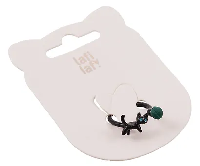 Колечко «Котик с клубком», зеленый, металл, Lafilaf - фото 3