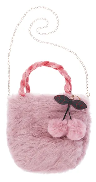 Сумочка плюшевая Сиреневая (22х23) (12-12610-202411-B4) - фото 4