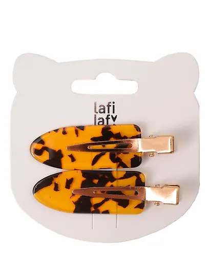 Набор заколок Леопардовый принт (2шт) (пластик) (12-253004-С17) (Lafilaf) - фото 2