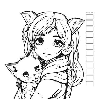 Раскраска Manga Creative (зеленая) - фото 4