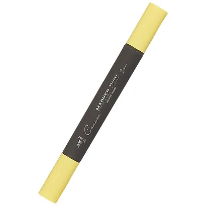 Маркер художественный "Сонет" пастельно-желтый, двухсторон., тонк. и широк.долото, Сонет - фото 1