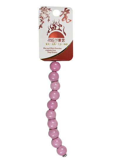 Набор для творчества Бусины керам. на силикон. нити 10шт 12мм, 06, моноцвет сиреневый - фото 1