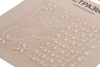 Стразы самоклеящиеся Фигурные белые - фото 3