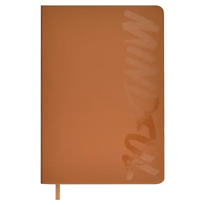 Ежедневник недат. А5 160л "Софт-тач" коричневый, кожзам, тв.переплет, декор УФ лак, офсет, ляссе - фото 1