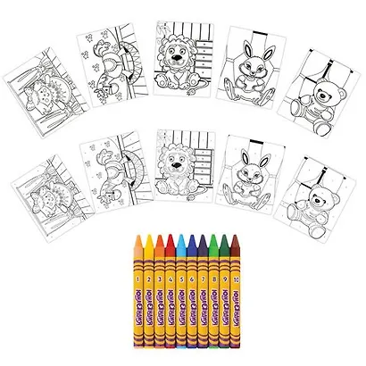 Раскраска по номерам А4, ЮНЛАНДИЯ Игрушки, с восковыми мелками, 5 картинок, 661609 - фото 3