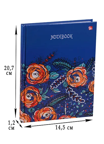 Книга для записей А5 130л кл. "Цветы. Акварель" 7БЦ, глянц. лам., Listoff - фото 2