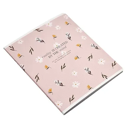 Тетрадь «April», 48 листов в клетку, розовый, поля, скрепка - фото 3