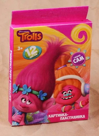 Пластилин, 12цв 240гр, Centrum, Тролли - фото 1