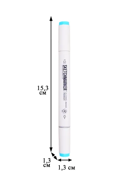 Маркер Sketchmarker двухсторонний на спирт.основе цв.B11 Карибский синий - фото 2
