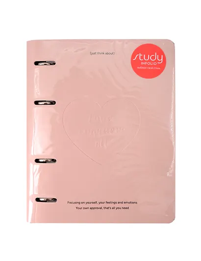 Тетрадь «Emotion», 120 листов в клетку, розовый, на кольцах - фото 1