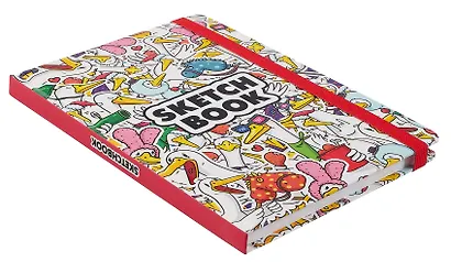 Скетчбук А5 80л " ГУСЬ" 100г/м2, тв.обложка, выб.лак, резинка, мат.ламинация - фото 2