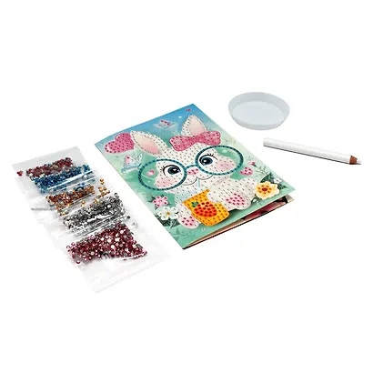 Набор для творчества ORIGAMI/Оригами Алмазные узоры. Открытка. Хорошего настроения! Крольчонок 06169 - фото 2