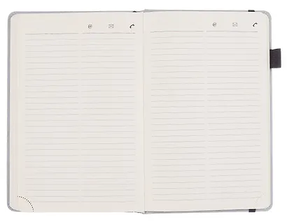 Ежедневник недат. А5 160л "Velvet" серо-голубой, иск.кожа, петля д/ручки, резинка - фото 9