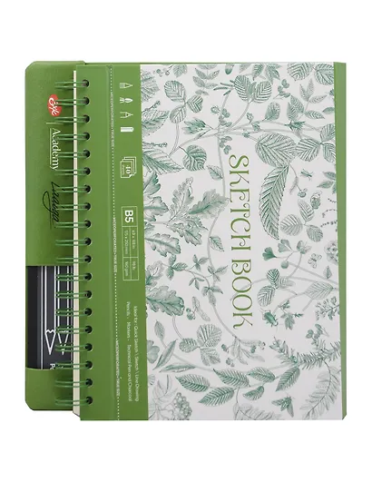 Скетчбук для графики 17,5*25 40л "Ладога" зеленый, жестк.обложка, настольный, 160г/м2, 100% целлюлоза - фото 1