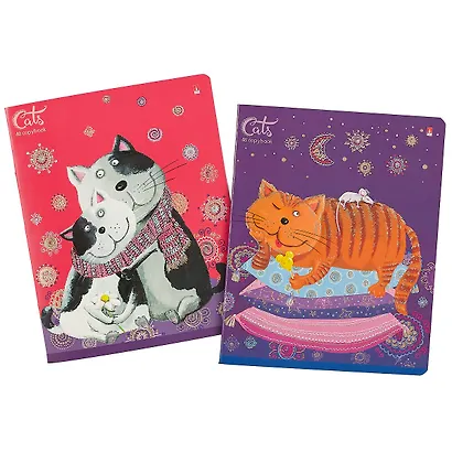 Тетрадь в клетку Альт, "Весёлый кот", 48 листов, в ассортименте - фото 4