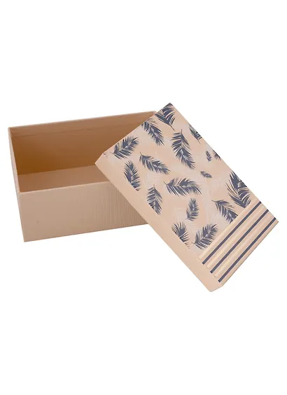 Коробка подарочная "Перья" 19*12.5*8см, картон - фото 2