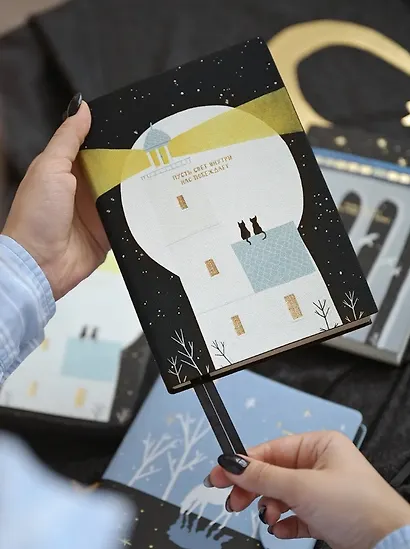 Ежедневник датированный 2026 год, А5, 176 листов, 140x200 мм "Nightfall. Маяк" - фото 6