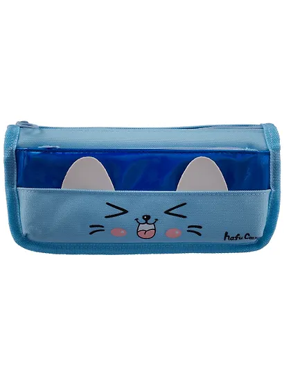 Пенал-косметичка из ткани с дополнительным отделением "Cutie",  голубой, Yoi - фото 5