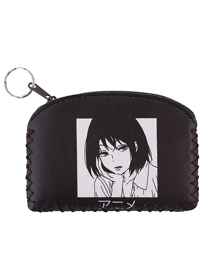 Кошелек на молнии Аниме Девушка (Дзе) (9х13) (кожзам) - фото 1