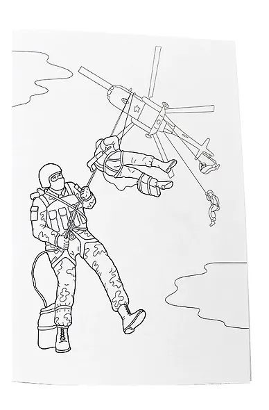 Раскраска с солдатиком. Десантники - фото 2