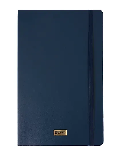 Книга для записей А5 80л лин. "Elegance" синяя, инт.переплет, Schiller - фото 1