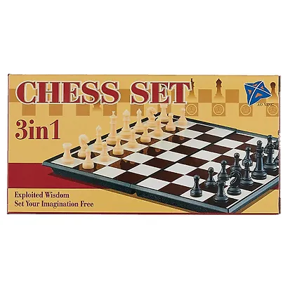 Шахматы, шашки магнитные. Набор игр настольных  3 в 1. - фото 2