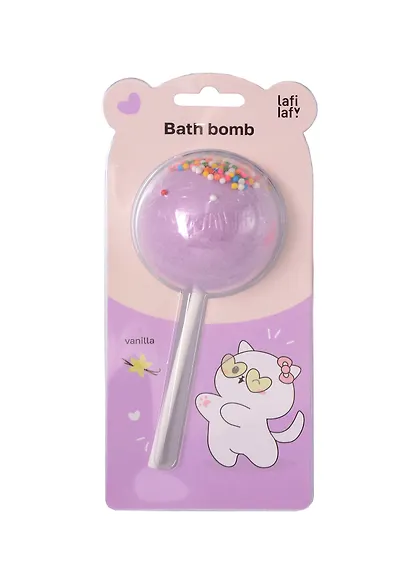 Бомбочка-леденец для ванны Котик (ваниль) (блистер) (70 г) - фото 2