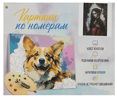 Холст с красками по номерам "Девушка со скрипкой", 40 х 50 см - фото 2