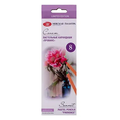 Карандаши пастельные 08цв "Сонет" Прованс, к/к, Сонет - фото 1