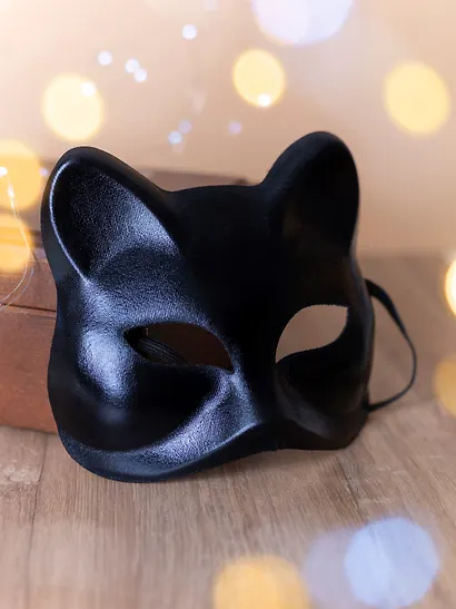 Маска Кошки (черная) (17х15) (пластик) (12-06150-M4) - фото 9