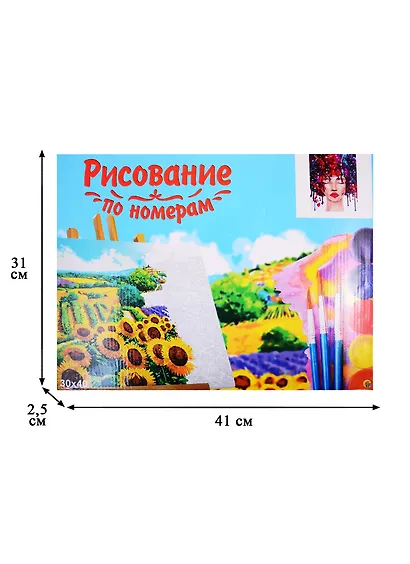 Картина по номерам Загадочная девушка, 30*40 см. - фото 3