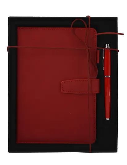 Набор канцелярский "Red" книга для записей, ручка шариковая - фото 1