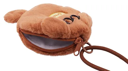 Брелок-кошелек Собачка коричневая в очках (текстиль) (13см) (12-Station-202508-XP6) - фото 4