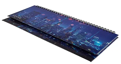 Планинг недат. 56л "Ночной город" настольный, 7БЦ, глянц.лам, евроспираль, офсет - фото 2