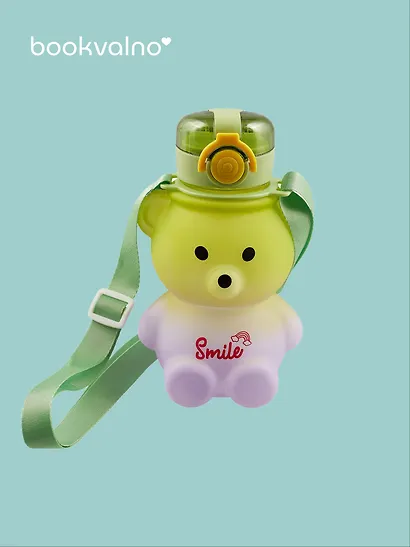 Бутылка с ремнем Мишка Smile (400мл) (пластик) (12-16041-202306-120) Bookvalno - фото 2