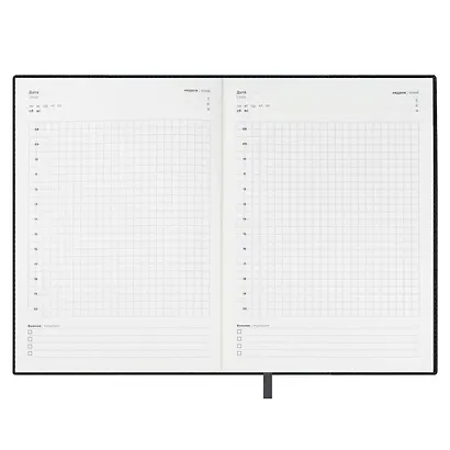 Ежедневник недатированный А5+ 160 листов "Фланстер" графитовый, мягк.переплёт, искусственная кожа - фото 8