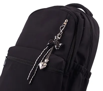 Рюкзак черный "Sun Eight" 47*32*14см, 2 отделение, 5 карманов, с брелоком - фото 10