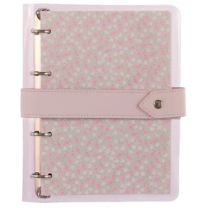 Тетрадь на кольцах в клетку InFolio, Sash, 120 листов, розовая - фото 1