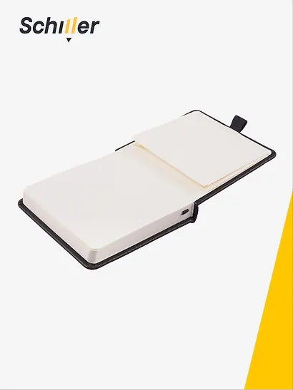 Скетчбук 12*12 80 листов, черный, 140г/м2 слоновая кость, Schiller - фото 2