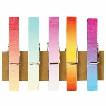 Прищепки декоративные Яркий градиент, 5 штук, 7,2 см, ассорти, ОСТРОВ СОКРОВИЩ, 662676 - фото 2