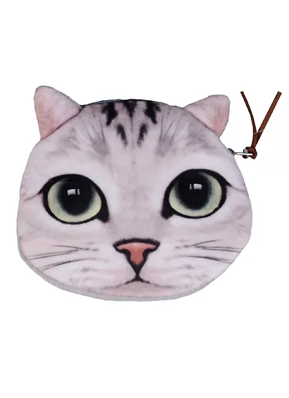 Косметичка-кошелек Мордочка котика (12см) (текстиль) - фото 4