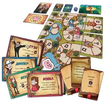 Настольная игра Гравити Фолз: Спасти Пухлю, Hobby World - фото 3