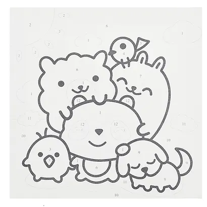 Картина по номерам детская Стикерняшки "Летняя прогулка" (холст на подрамнике 20*20) - фото 2