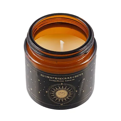 Свеча ароматическая в стеклянной баночке серия Таро (волшебство ванили) (6х6) (100мл) - фото 2