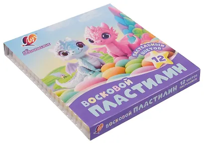 Пластилин "Фантазия" пастельный, восковой, 12 пастельных цв, Луч - фото 2