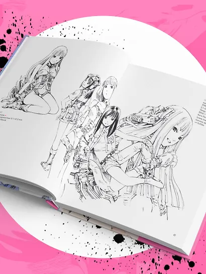 Артбук Ёситоми Акихито. Последние 10 лет. Большая коллекция скетчей и персонажей - фото 8