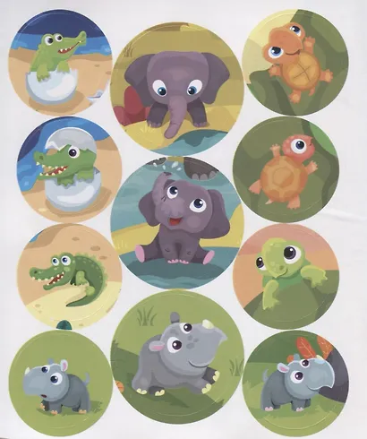 Мамы и малыши. Африка. 22 наклейки - фото 2