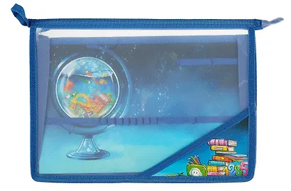 Папка для труда А4 "ГЛОБУС" 33*23см пластик, молния, внутр.блок для канц.принадлежностей - фото 6