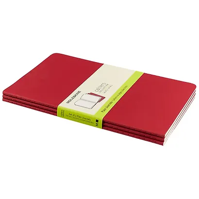 Набор книг для записей Moleskin Cahier Journal Large, 3 штуки, красные, 40 листов, А5 - фото 2