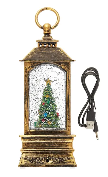 Новогодний LED Фонарь с эффектом снегопада (20х8) (12-06631-N43) - фото 3